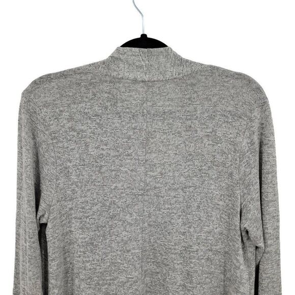 Caution To The Wind Gray Long Sleeve Cardigan S Open Waterfall Space Dye Light - Picture 7 of 9